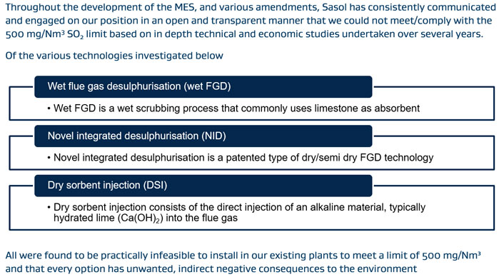 Technologies investigated for identifying a suitable solution